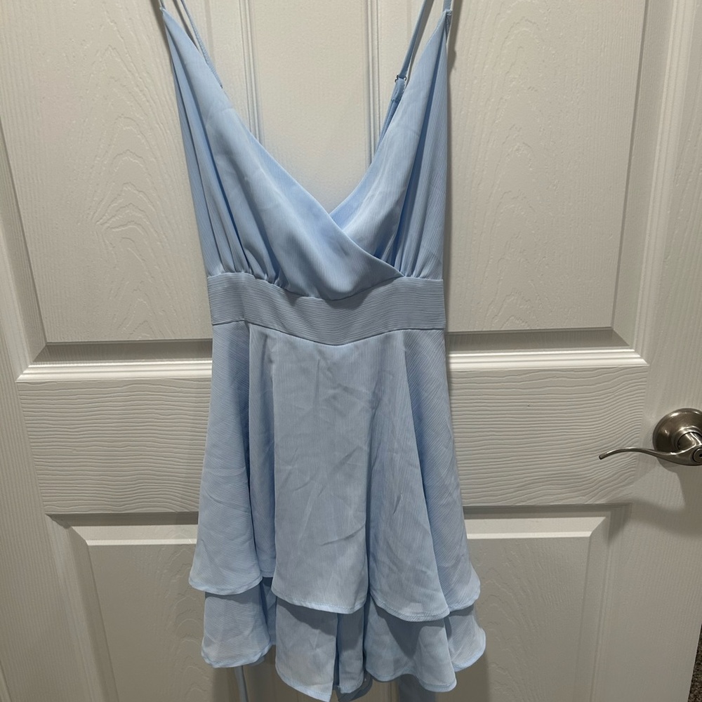 Light Blue Sleeveless Dress/Romper